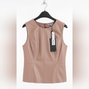 Blush Leather Sleeveless Top